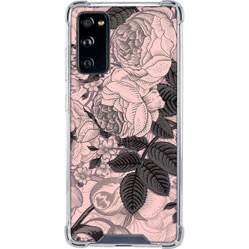 Rose Quartz Floral Galaxy S20 FE Clear Case